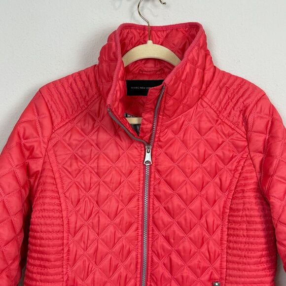 Marc New York Andrew Marc Pink Quilted Puffer Jacket M - Picture 2 of 9